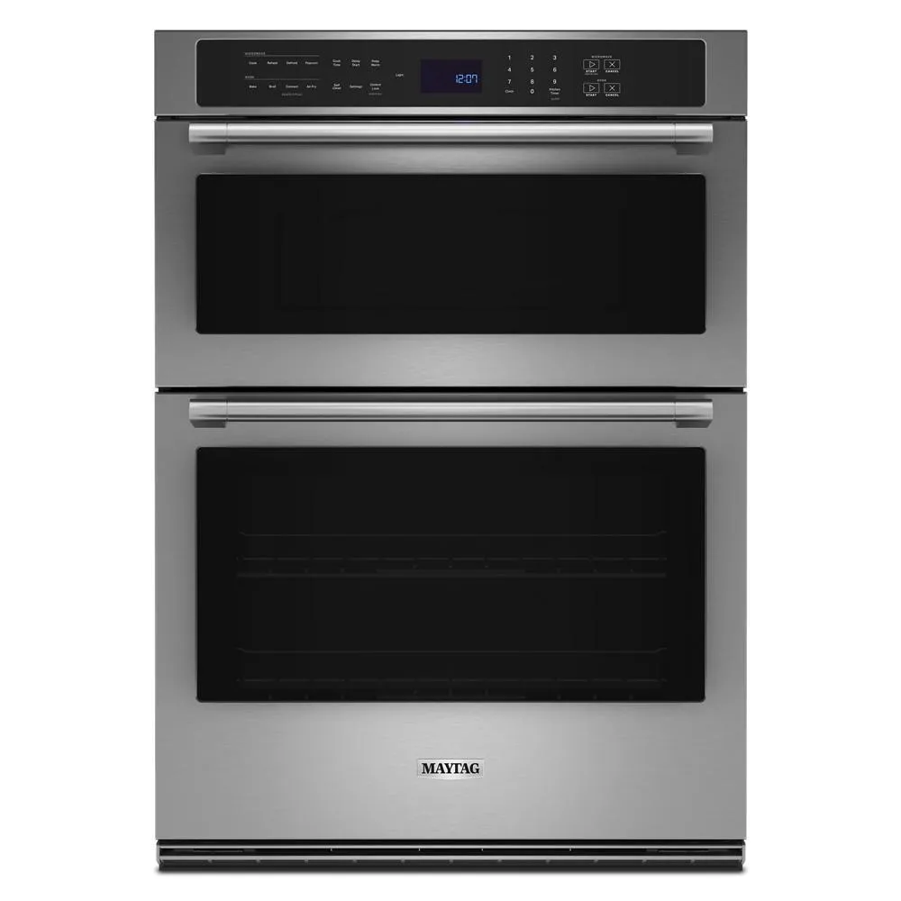 Maytag MOEC6030LZ 30-Inch Wall Oven Microwave Combo With Air Fry And Basket - 6.4 Cu. Ft. Microwave Wall Oven Combos built-in oven microwave combo stainless