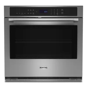 Maytag MOES6027LZ 27-Inch Single Wall Oven With Air Fry And Basket - 4.3 Cu. Ft. Single Wall Ovens single oven with self-cleaning feature