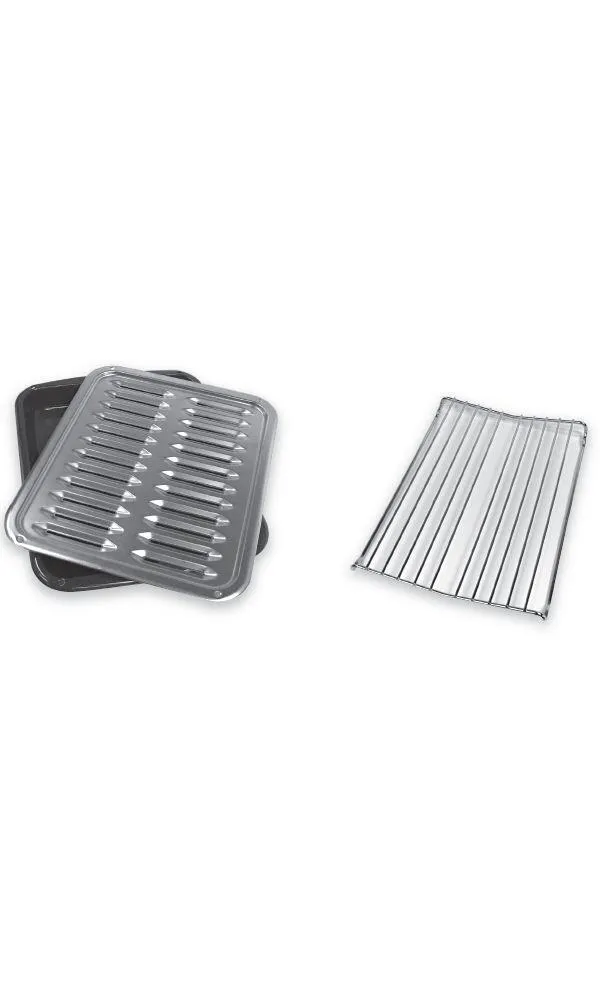 Maytag W10123240 Premium Broiler Pan And Roasting Rack - Gray Range Accessories drip pans for electric ranges