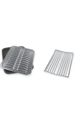 Maytag W10123240 Premium Broiler Pan And Roasting Rack - Gray Range Accessories drip pans for electric ranges