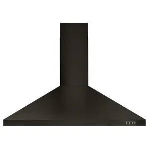 Maytag WVW53UC6HV 36" Contemporary Black Stainless Wall Mount Range Hood Ducted Hoods high cfm ducted range hood