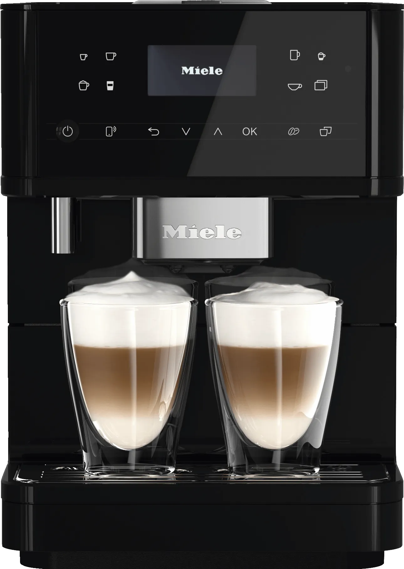Miele CM6160 MILK PERFECTION BLACK   Countertop Coffee Machine With Wifi Conn@Ct And A Wide Selection Of Specialty Coffees For Maximum Freedom. Coffee Systems espresso machines for home use