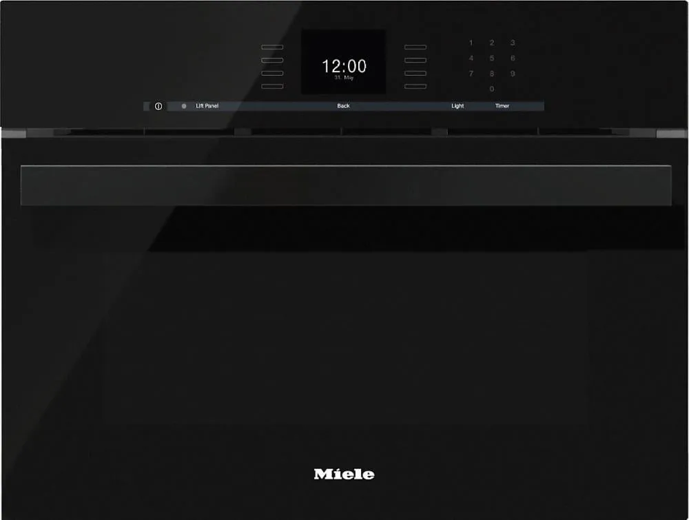 Miele DGC66001BK Dgc 6600-1 Steam Oven With Full-Fledged Oven Function And Xl Cavity Combines Two Cooking Techniques - Steam And Convection.-Obsidian Black Single Wall Ovens electric wall oven with convection