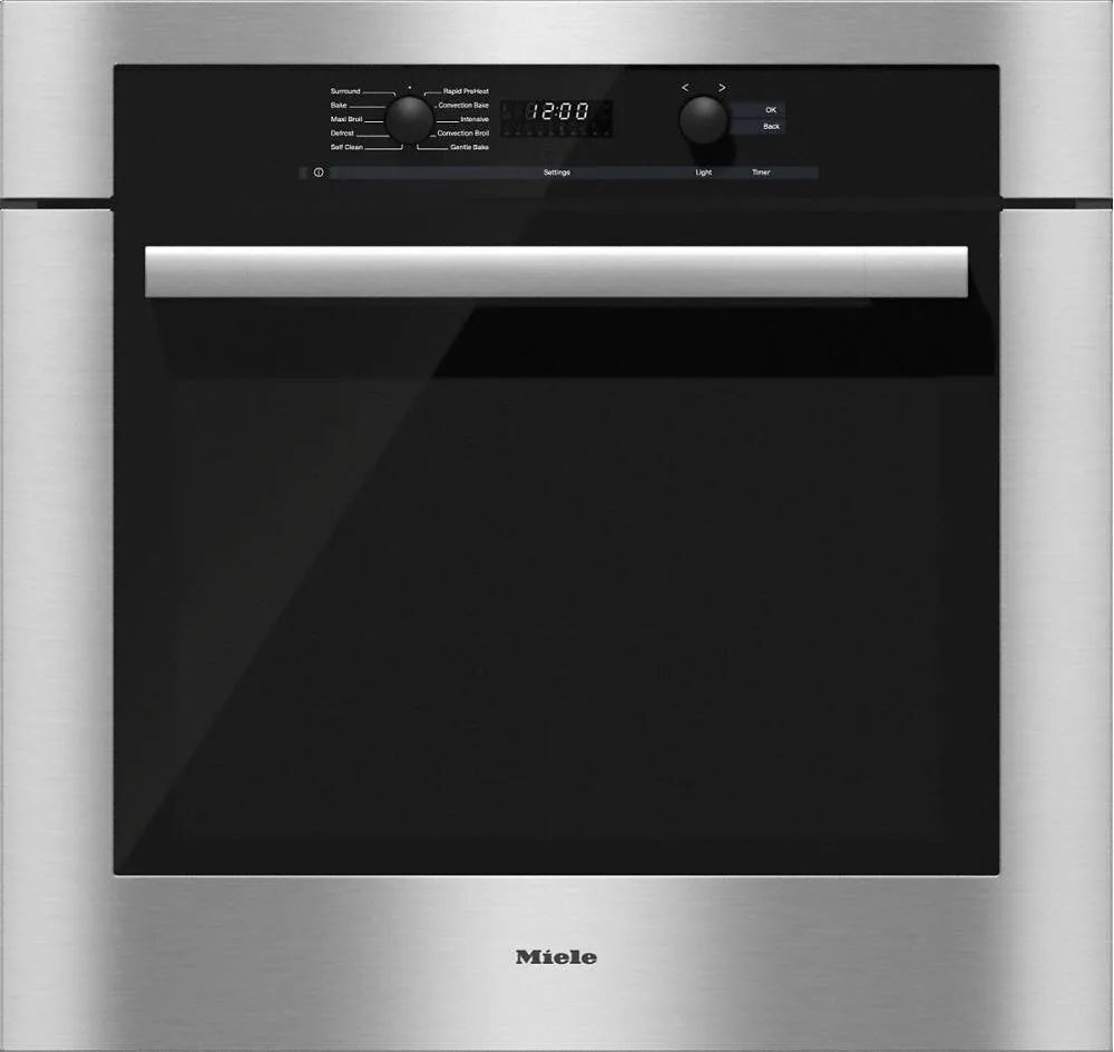 Miele H6180BP H 6180 Bp 30 Inch Convection Oven With Self Clean For Easy Cleaning. Single Wall Ovens electric wall oven with convection