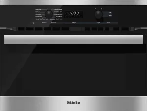 Miele H6200BM H 6200 Bm 24 Inch Speed Oven With Electronic Clock/Timer And Combination Modes For Quick, Perfect Results. Microwave Ovens large capacity kitchen microwave