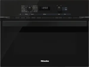 Miele H6200BMAMOBSIDIANBLACK H 6200 Bm Am - 24 Inch Speed Oven With Electronic Clock/Timer And Combination Modes For Quick, Perfect Results. Microwave Ovens smart sensor microwave oven
