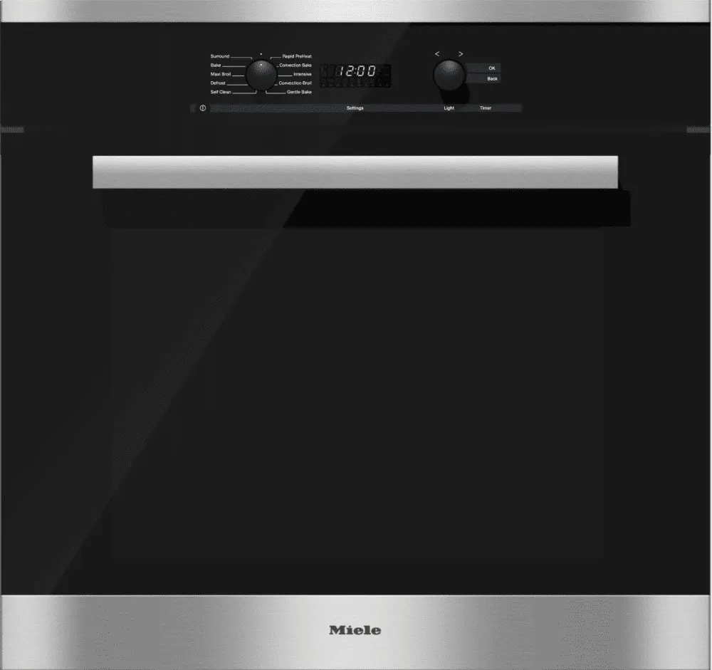 Miele H6280BP Stainless Steel - 30 Inch Convection Oven With Self Clean For Easy Cleaning. Single Wall Ovens electric wall oven with convection