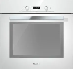 Miele H6280BPWH H 6280 Bp 30 Inch Convection Oven With Self Clean For Easy Cleaning.- Brilliant White Wall Ovens 27 inch wall oven built-in