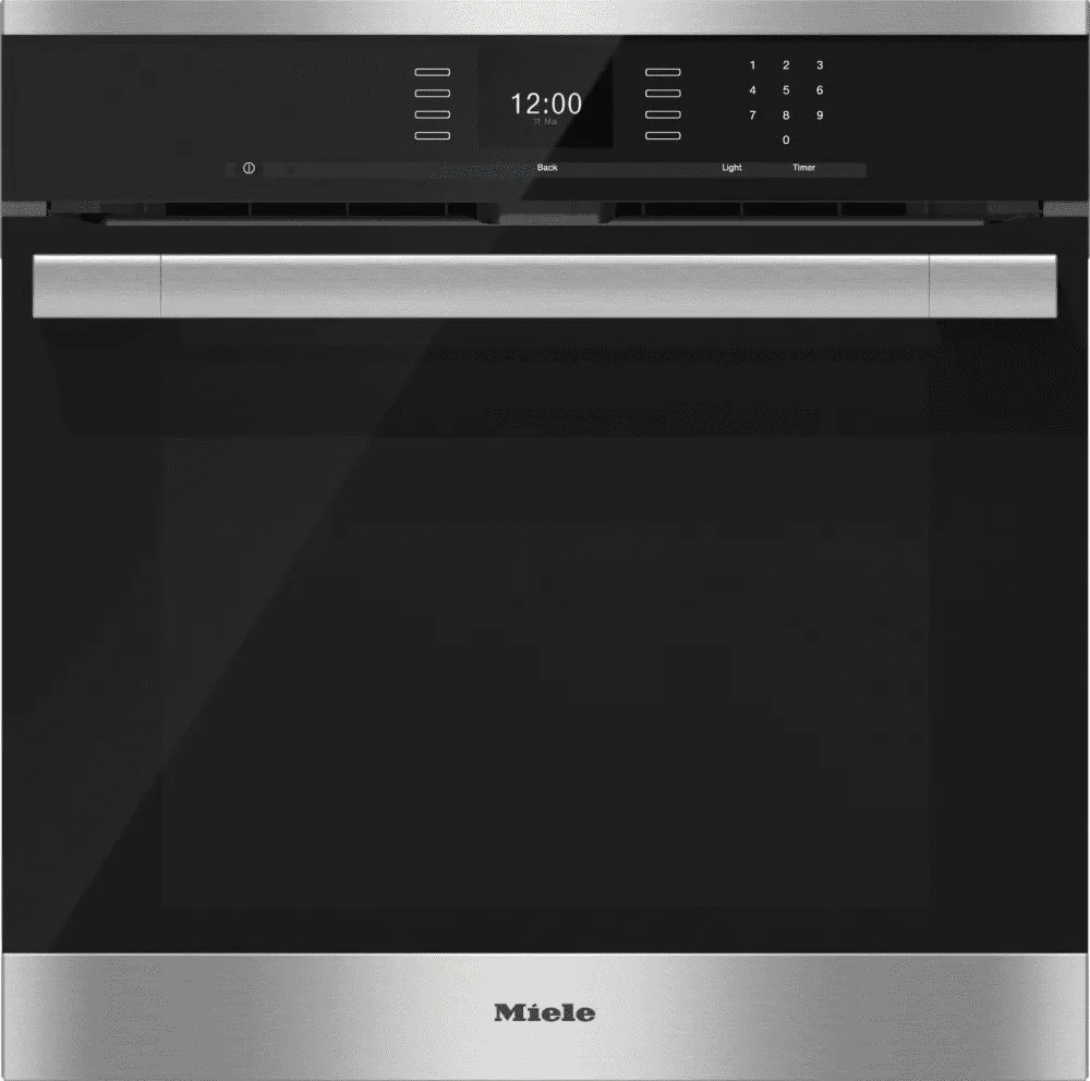 Miele H6560BPAM STAINLESS STEEL H 6560 Bp Am - 24 Inch Convection Oven With Airclean Catalyzer And Roast Probe For Precise Cooking. Wall Ovens oven with smart temperature control