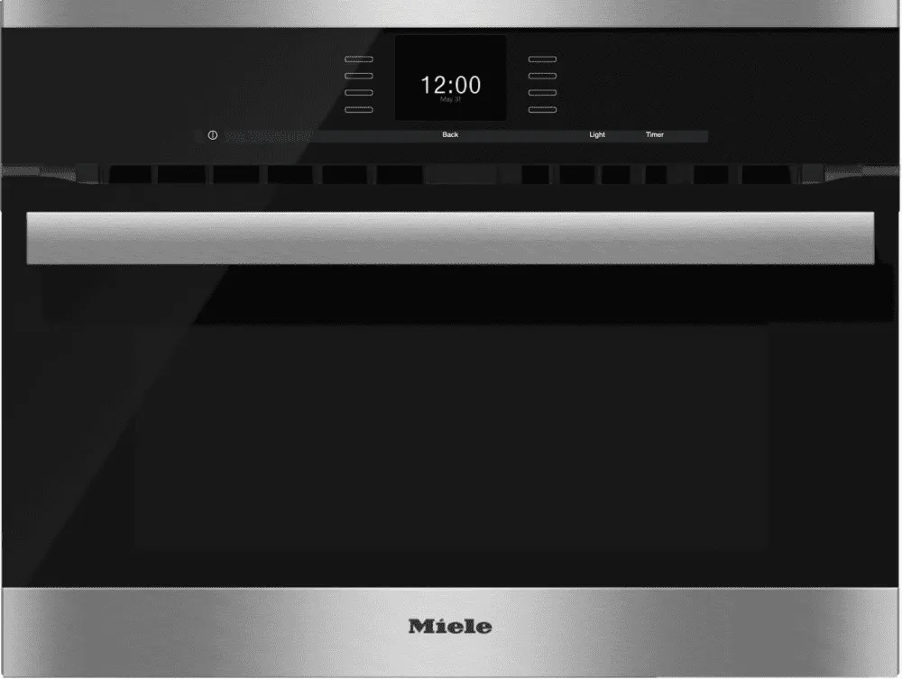 Miele H6600BM Stainless Steel - 24 Inch Speed Oven With Combi-Modes And Roast Probe For Precise-Temperature Cooking. Microwave Ovens large capacity kitchen microwave