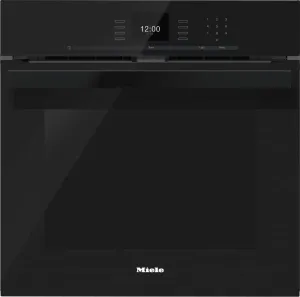Miele H6660BPAM OBSIDIAN BLACK H 6660 Bp Am - 24 Inch Convection Oven With Airclean Catalyzer And Roast Probe For Precise Cooking. Wall Ovens oven with smart temperature control