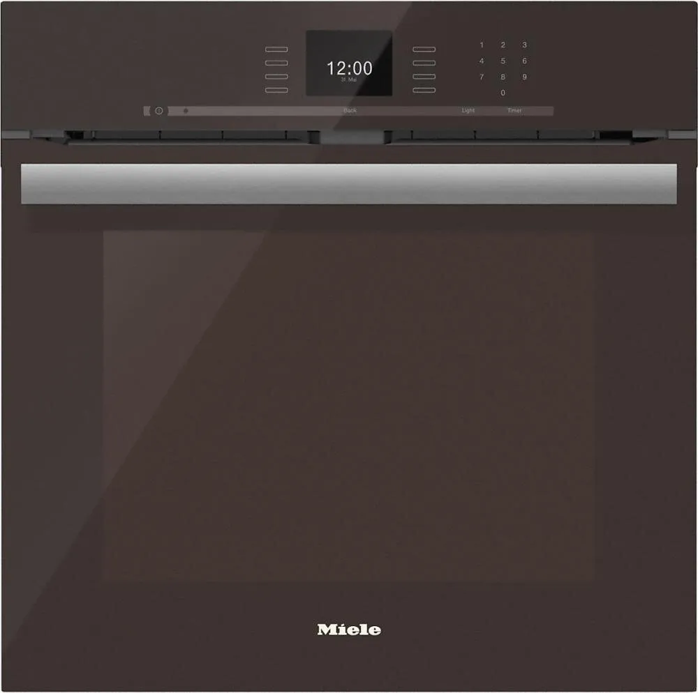 Miele H6660BPBW H 6660 Bp Am 24 Inch Convection Oven With Airclean Catalyzer And Roast Probe For Precise Cooking.- Truffle Brown Single Wall Ovens electric wall oven with convection
