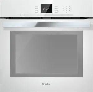 Miele H6660BPWH H 6660 Bp Am 24 Inch Convection Oven With Airclean Catalyzer And Roast Probe For Precise Cooking.- Brilliant White Single Wall Ovens electric wall oven with convection