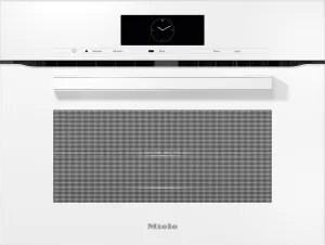 Miele H7840BMAMBRILLIANTWHITE H 7840 Bm Am - 24" Compact Speed Oven In A Perfectly Combinable Design With Automatic Programs And Roast Probe. Single Wall Ovens single oven with self-cleaning feature