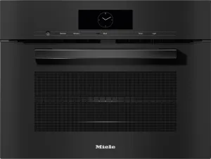 Miele H7840BMAMOBSIDIANBLACK H 7840 Bm Am - 24" Compact Speed Oven In A Perfectly Combinable Design With Automatic Programs And Roast Probe. Single Wall Ovens single oven with self-cleaning feature