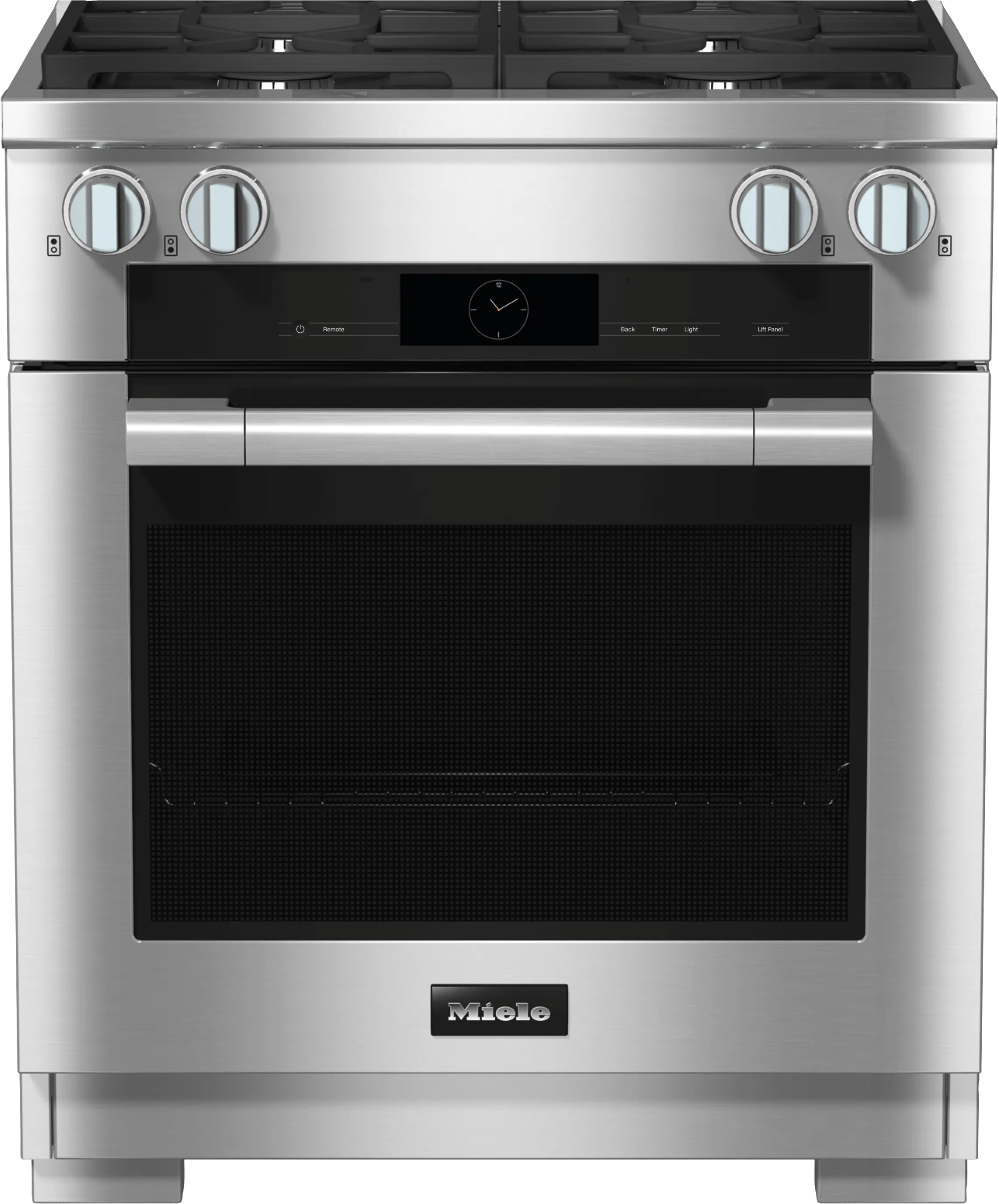 Miele HR19243LPDFCLEANTOUCHSTEEL Hr 1924-3 Lp Df - 30 Inch Range Dual Fuel Model With M Touch. Professional Ranges 6 burner professional gas range