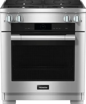 Miele HR19243LPDFCLEANTOUCHSTEEL Hr 1924-3 Lp Df - 30 Inch Range Dual Fuel Model With M Touch. Professional Ranges 6 burner professional gas range
