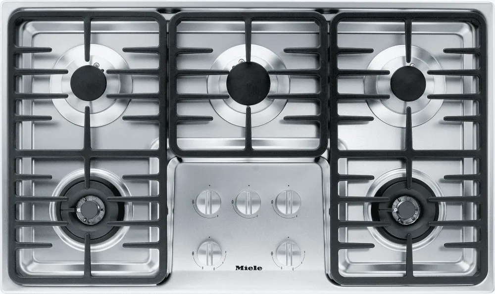 Miele KM3475G Km 3475 G - Gas Cooktop With 2 Dual Wok Burners For Particularly Versatile Cooking Convenience. Gas 4 burner gas range for kitchen