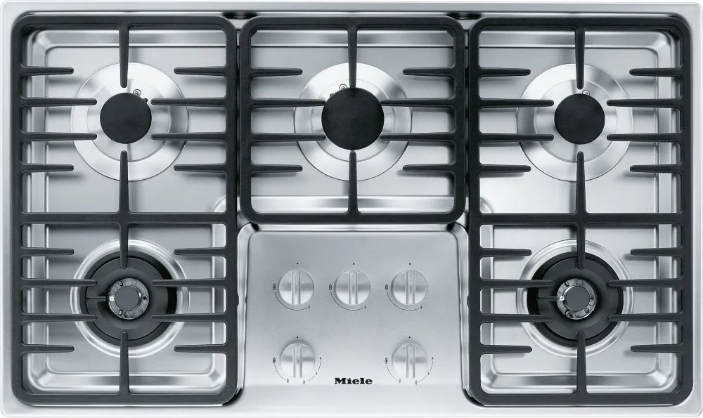 Miele KM3475GSTAINLESSSTEEL Km 3475 G - Gas Cooktop With 2 Dual Wok Burners For Particularly Versatile Cooking Convenience. Gas 4 burner gas range for kitchen