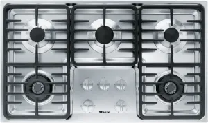 Miele KM3475GSTAINLESSSTEEL Km 3475 G - Gas Cooktop With 2 Dual Wok Burners For Particularly Versatile Cooking Convenience. Gas 4 burner gas range for kitchen