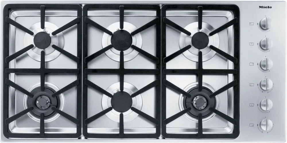 Miele KM3484G Km 3484 G - Gas Cooktop With 2 Dual Wok Burners For Particularly Versatile Cooking Convenience. Gas 4 burner gas range for kitchen