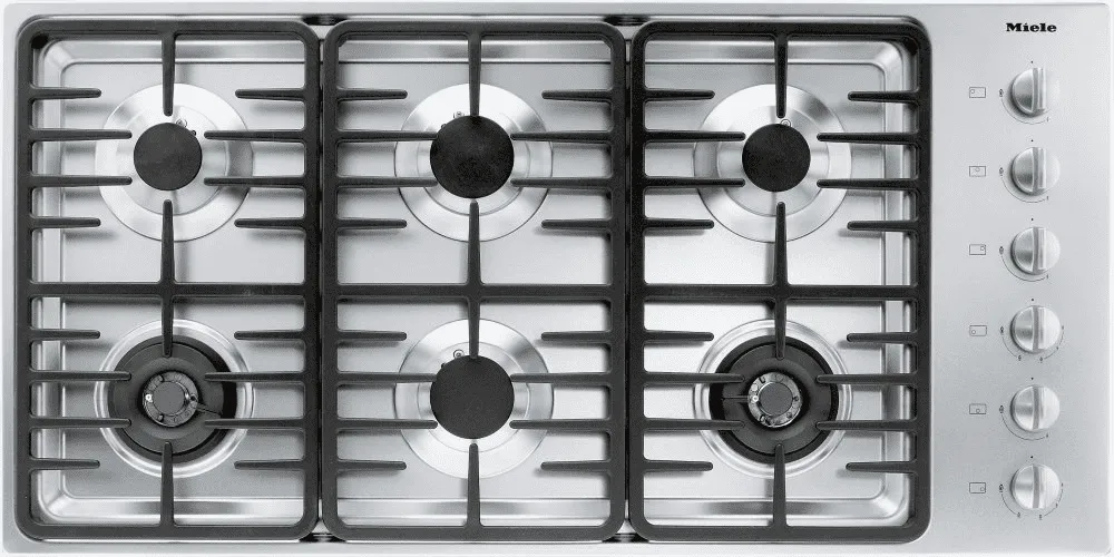 Miele KM3485G Km 3485 G - Gas Cooktop With 2 Dual Wok Burners For Particularly Versatile Cooking Convenience. Cooktops 5 burner cooktops sale
