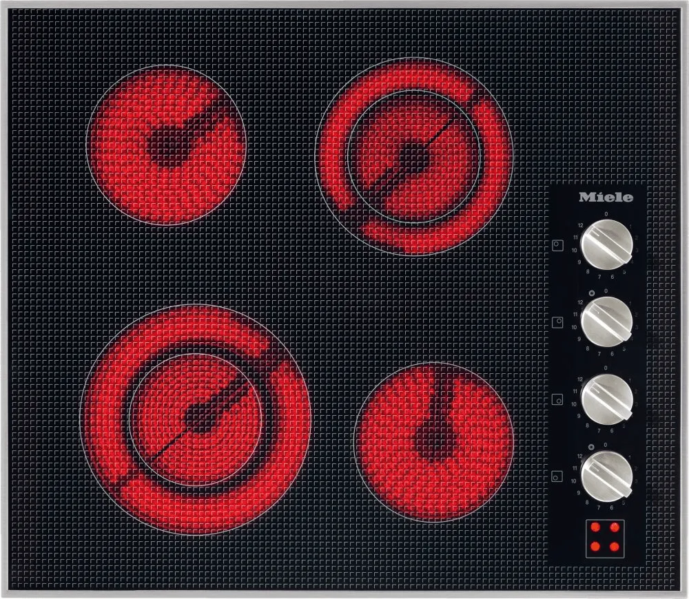 Miele KM5621208V Km 5621 208V - Electric Cooktop With Four Cooking Zones And Direct Rotary Dial Controls For Maximum Convenience. Electric electric stove with convection oven