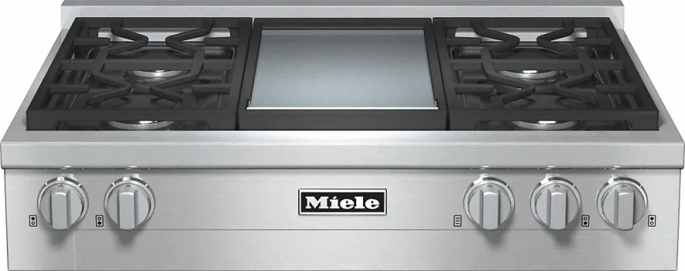 Miele KMR11361LP Kmr 1136-1 G Rangetop With 4 Burners And Griddle For Versatility And Performance - Liquid Propane Gas 4 burner gas range for kitchen