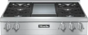 Miele KMR11361LP Kmr 1136-1 G Rangetop With 4 Burners And Griddle For Versatility And Performance - Liquid Propane Cooktops 5 burner cooktops sale