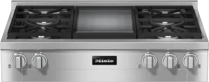 Miele KMR11363G  Rangetop With 4 Burners And Griddle For Versatility And Performance Gas 4 burner gas range for kitchen