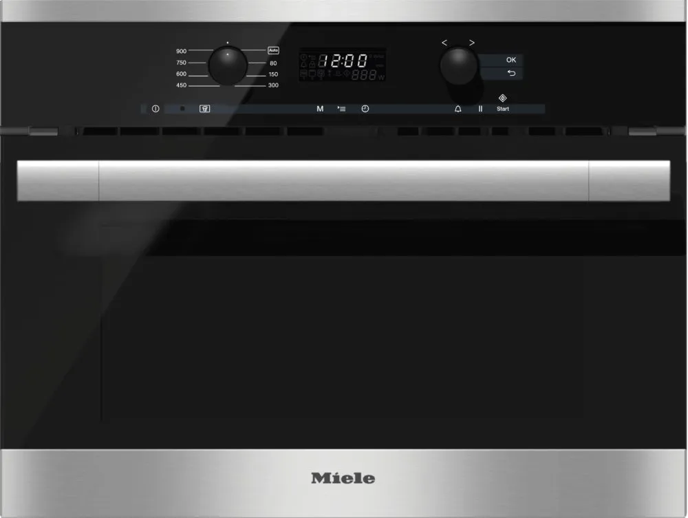 Miele M6160TCCLEANTOUCHSTEEL M 6160 Tc - Built-In Microwave Oven With Controls Along The Top For Optimal Combination Possibilities. Microwave Ovens smart sensor microwave oven