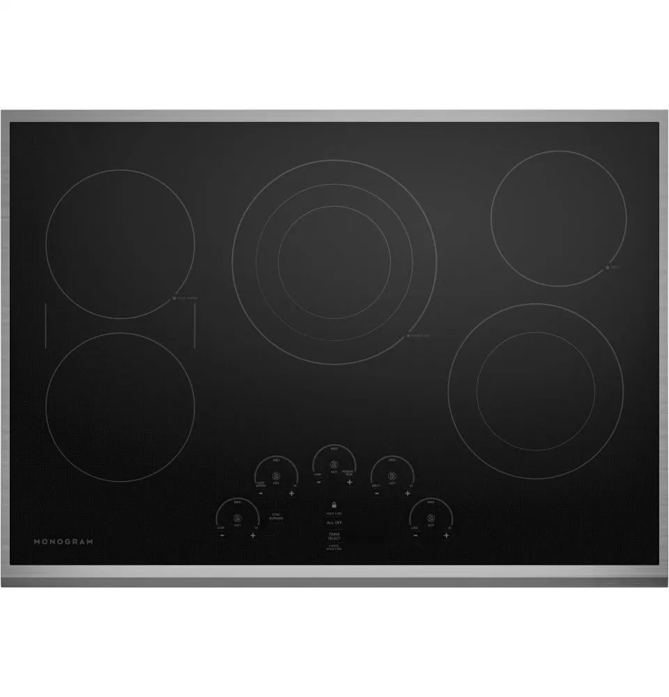 Monogram ZEU30RSJSS Monogram 30" Touch Control Electric Cooktop Cooktops 5 burner cooktops sale