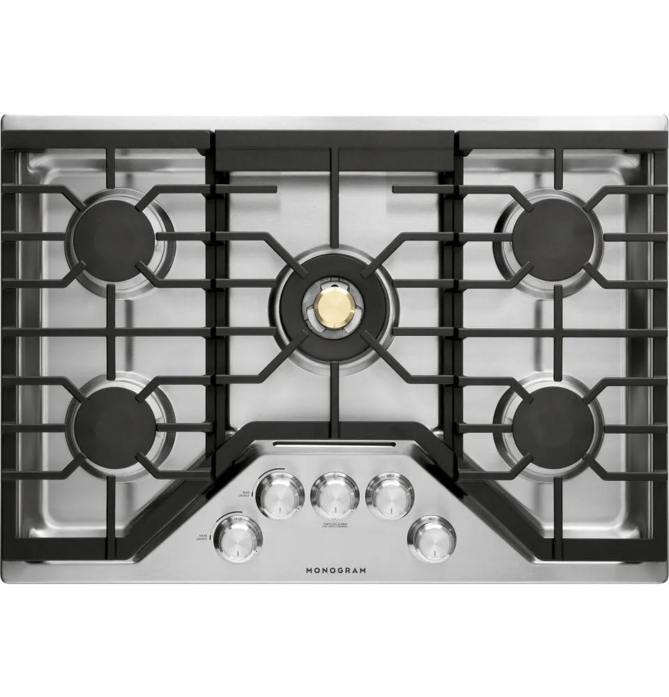 Monogram ZGU30RSLSS Monogram 30" Deep-Recessed Gas Cooktop (Natural Gas) Cooktops 5 burner cooktops sale