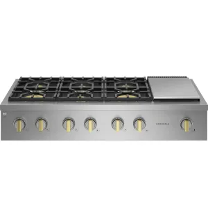 Monogram ZGU486NDTSS Monogram 48" Professional Gas Rangetop With 6 Burners And Griddle (Natural Gas) Gas 4 burner gas range for kitchen