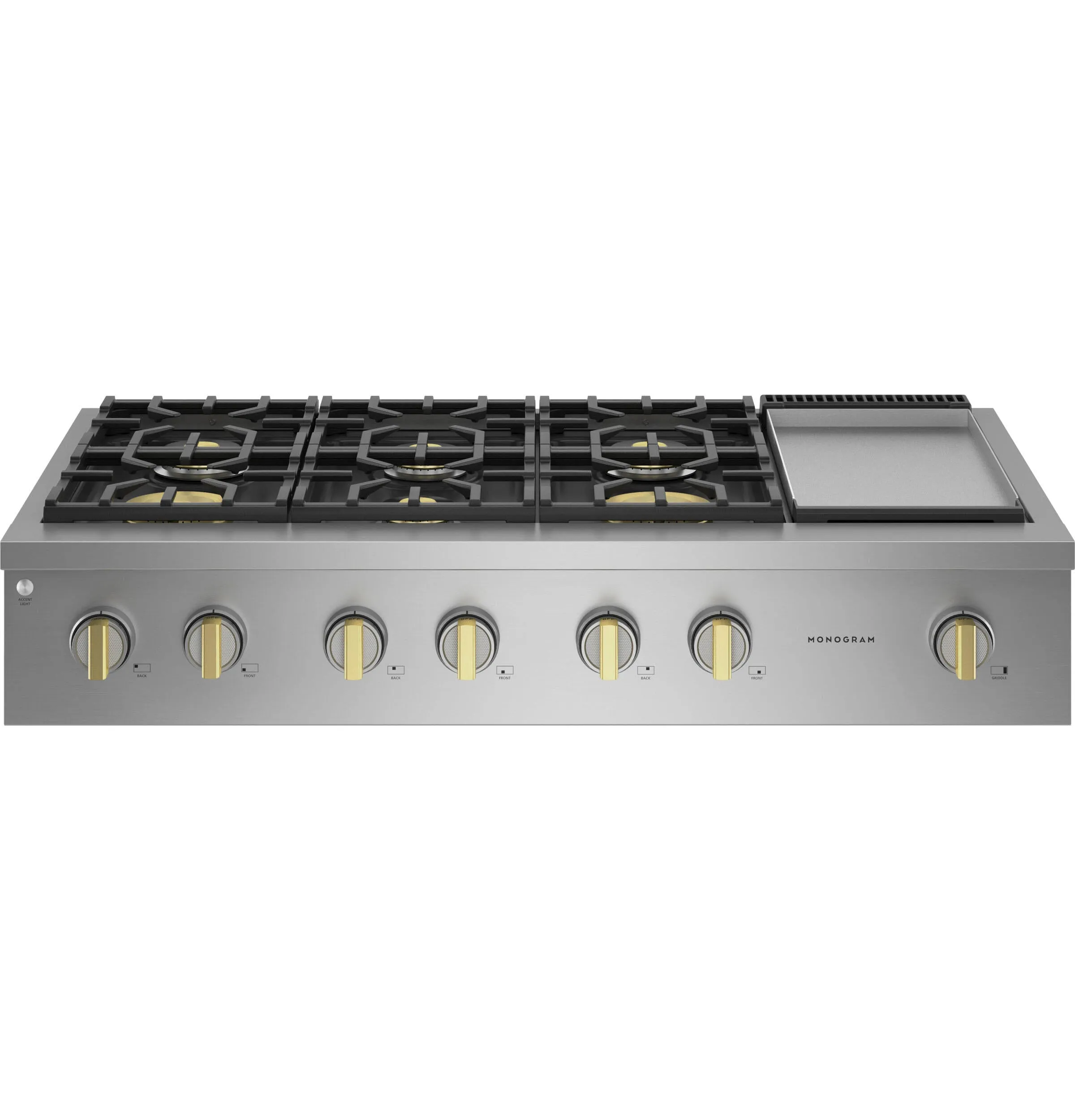 Monogram ZGU486NDTSS Monogram 48" Professional Gas Rangetop With 6 Burners And Griddle (Natural Gas)