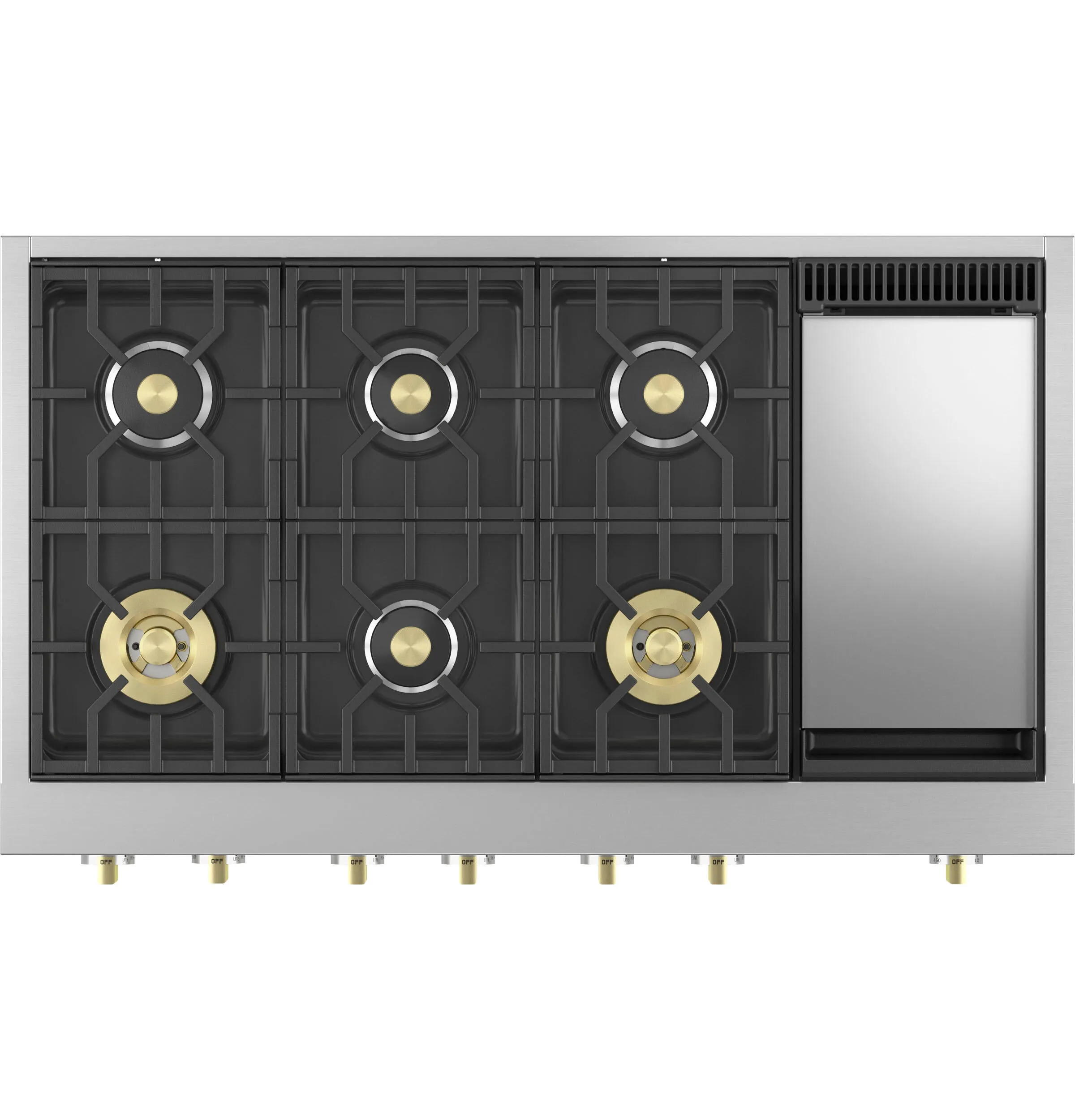 Monogram ZGU486NDTSS Monogram 48" Professional Gas Rangetop With 6 Burners And Griddle (Natural Gas)
