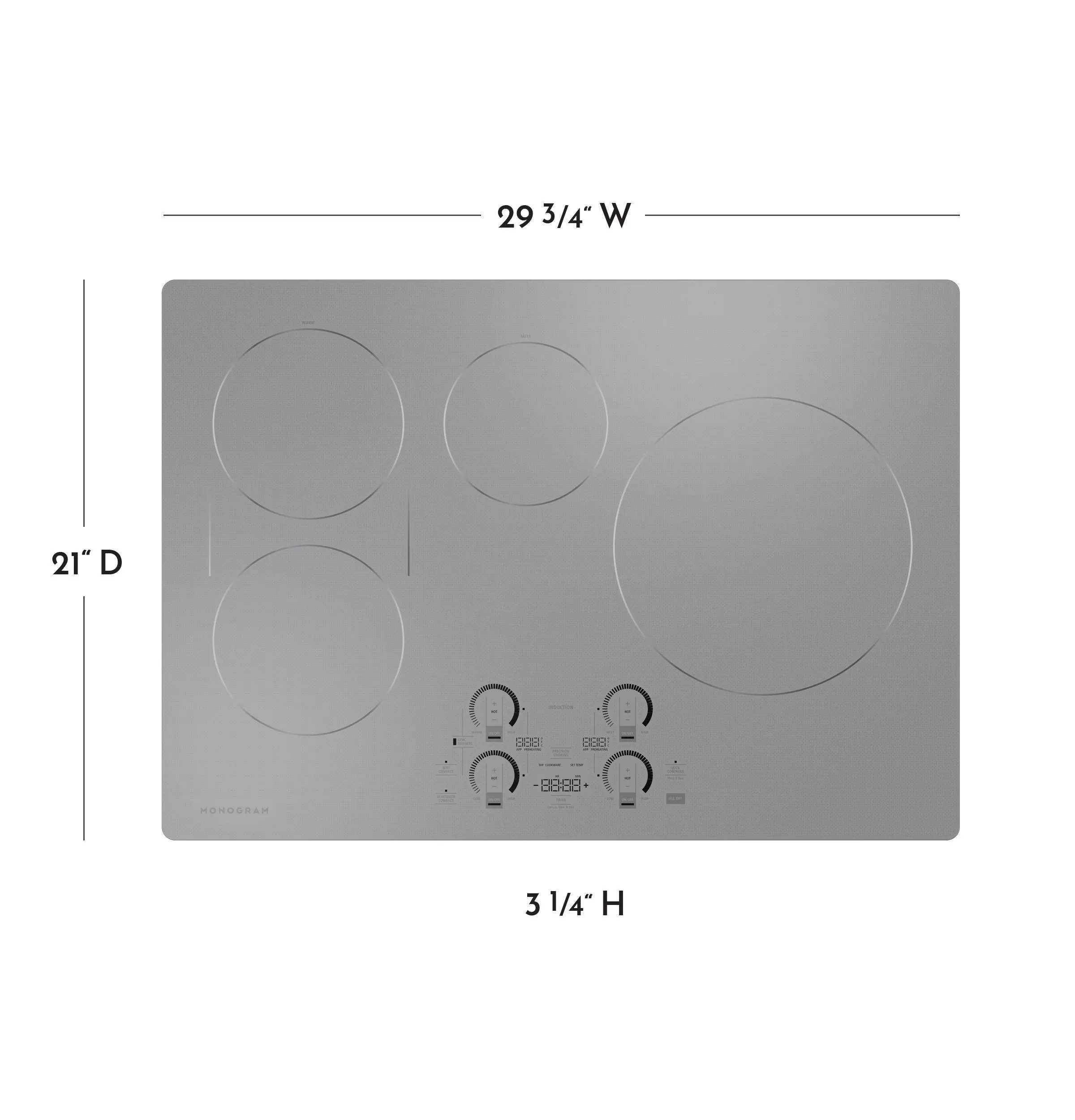 Monogram ZHU30RSTSS Monogram 30" Induction Cooktop