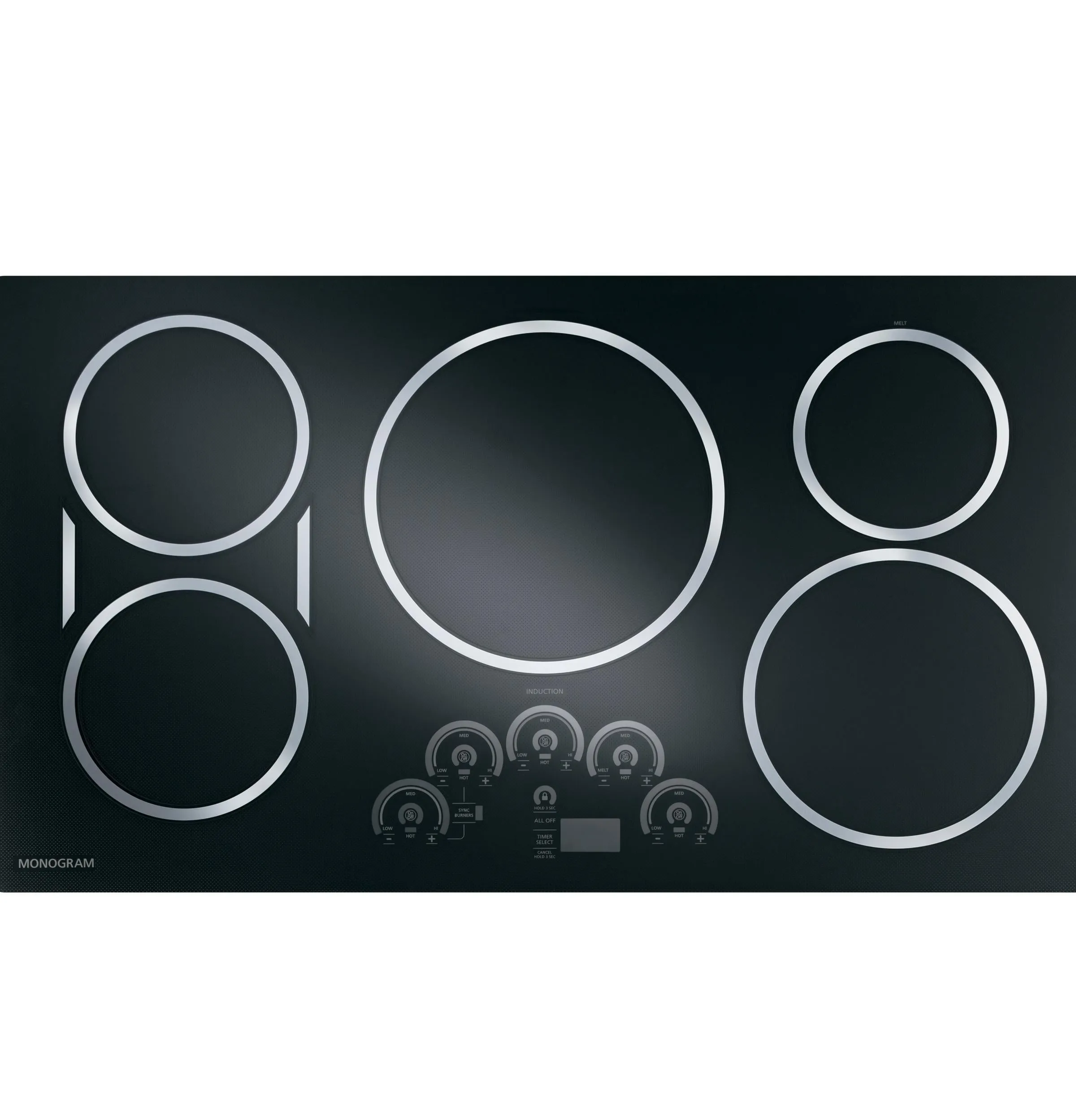 Monogram ZHU36RDJBB Monogram 36" Induction Cooktop