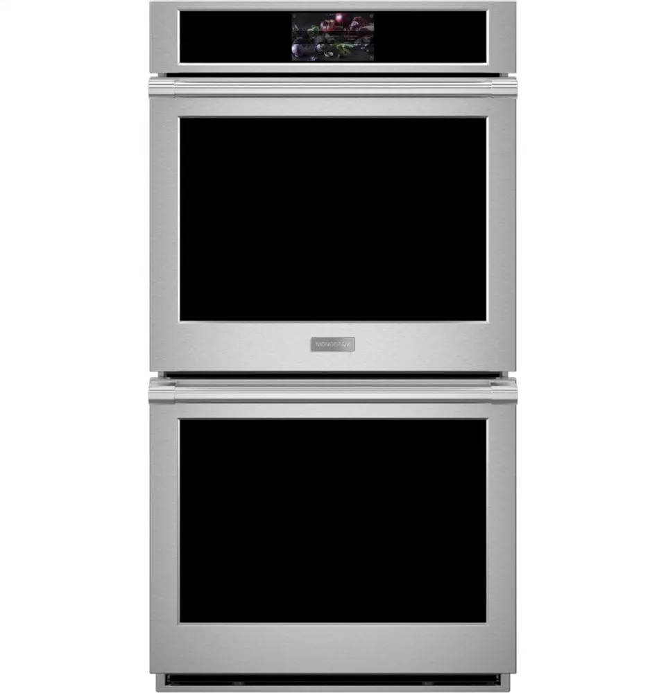 Monogram ZKD90DPSNSS Monogram 27" Smart Electric Convection Double Wall Oven Statement Collection Wall Ovens oven with smart temperature control