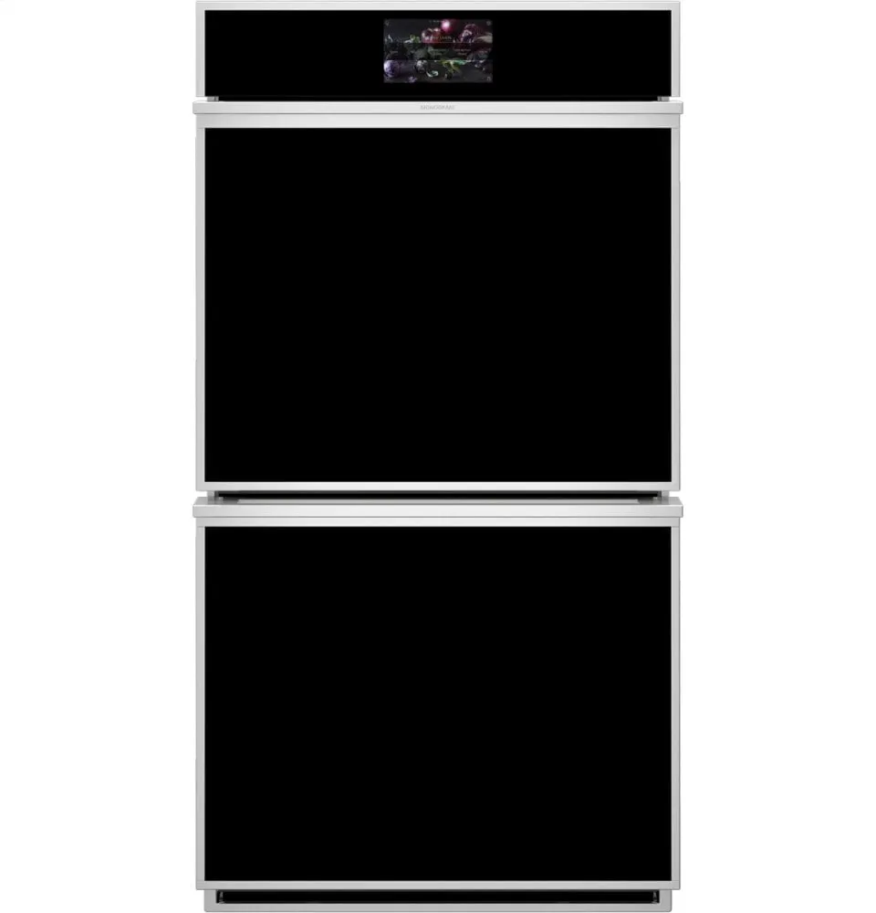 Monogram ZKD90DSSNSS Monogram 27" Smart Electric Convection Double Wall Oven Minimalist Collection Wall Ovens oven with smart temperature control