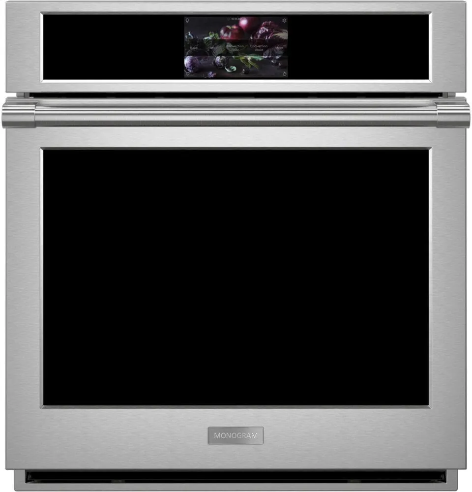 Monogram ZKS90DPSNSS Monogram 27" Smart Electric Convection Single Wall Oven Statement Collection Wall Ovens oven with smart temperature control