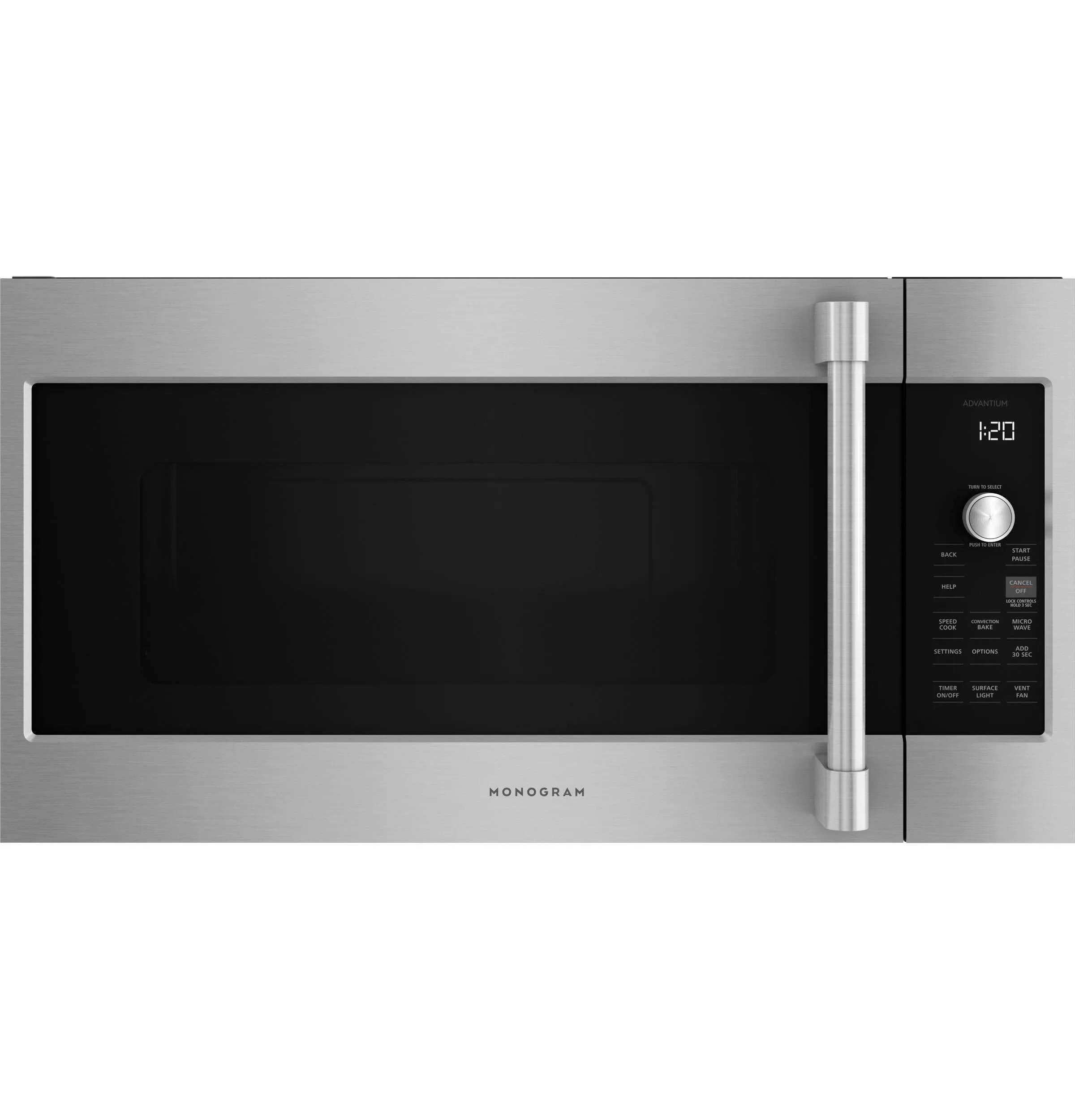 Monogram ZSA1202PSS Monogram Advantium 120 Above-The-Cooktop Speedcooking Oven Over The Range Microwaves convection over-the-range microwave