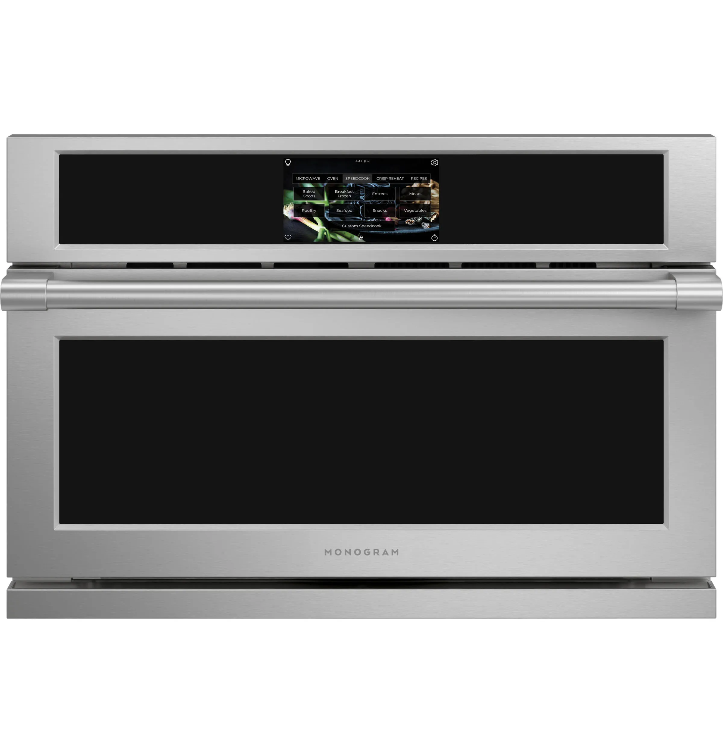 Monogram ZSB9122VSS Monogram 27" Five In One Wall Oven With 120V Advantium Technology Single Wall Ovens single oven with self-cleaning feature