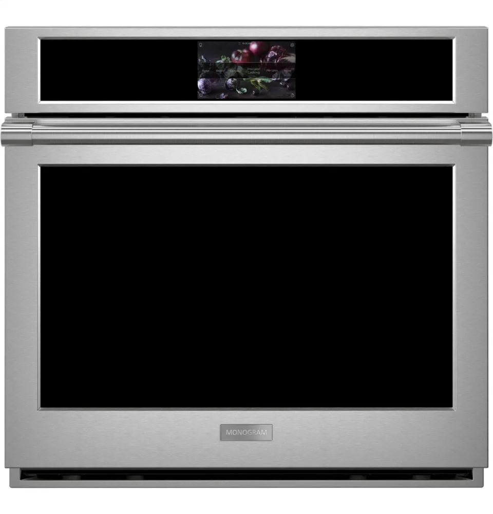 Monogram ZTS90DPSNSS Monogram 30" Smart Electric Convection Single Wall Oven Statement Collection Wall Ovens oven with smart temperature control