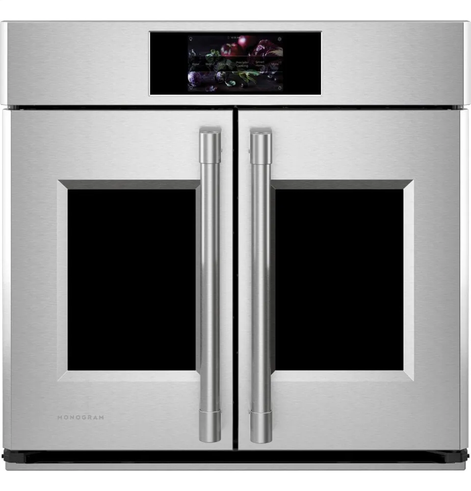 Monogram ZTSX1FPSNSS Monogram 30" Smart French-Door Electric Convection Single Wall Oven Statement Collection Single Wall Ovens electric wall oven with convection