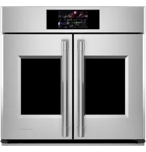 Monogram ZTSX1FPSNSS Monogram 30" Smart French-Door Electric Convection Single Wall Oven Statement Collection Single Wall Ovens electric wall oven with convection