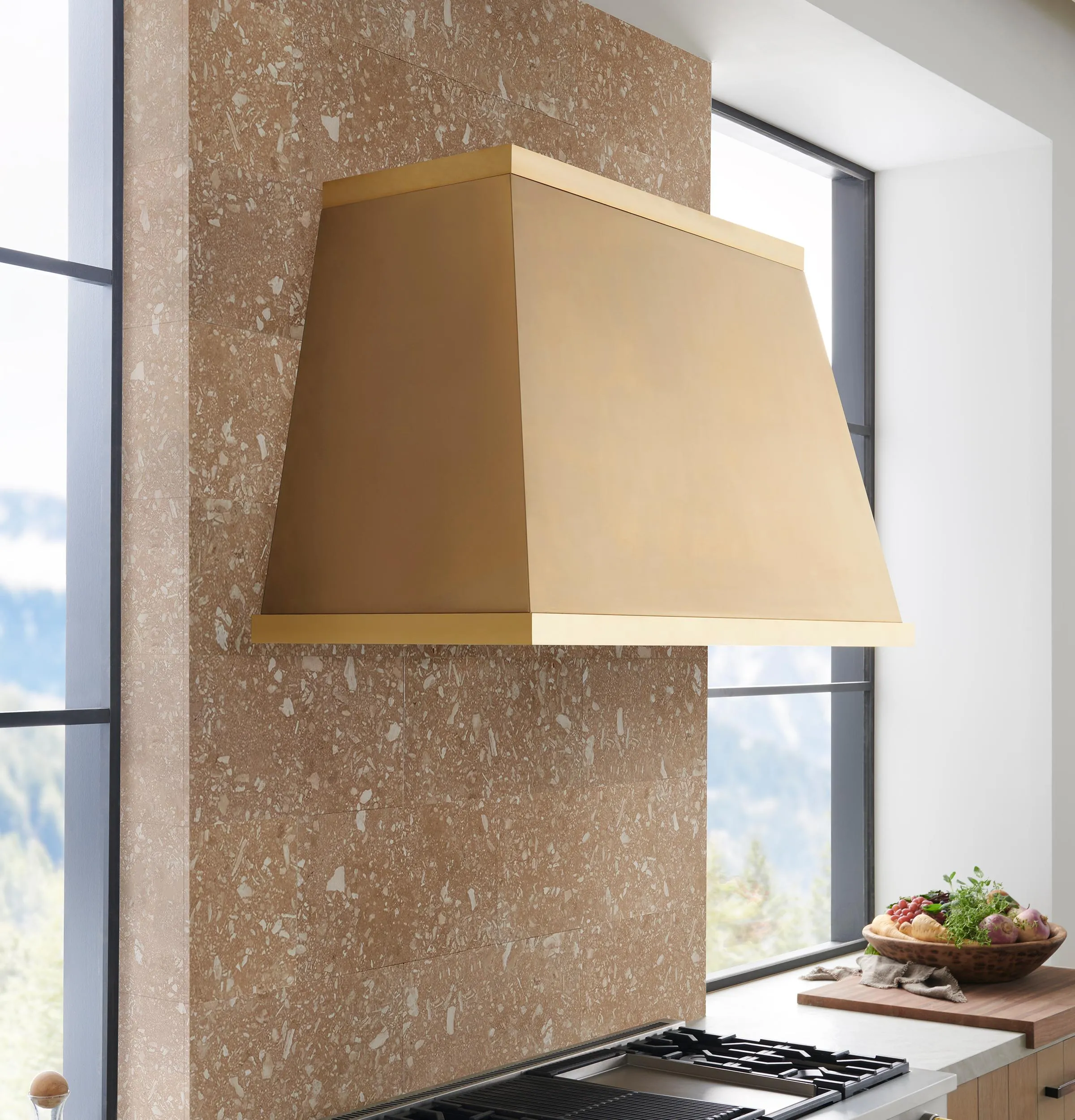 Monogram ZVC53DWB1 Monogram 53" Brass Designer Collection Hood Insert Sold Separately