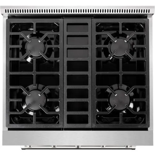 Nxr Ranges AKD3001 30-In. Culinary Series Professional Style Gas And Electric Dual Fuel Range, Stainless Steel