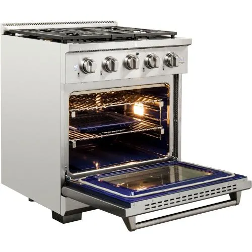 Nxr Ranges AKD3001LP 30-In. Culinary Series Professional Style Lp Gas And Electric Dual Fuel Range, Stainless Steel
