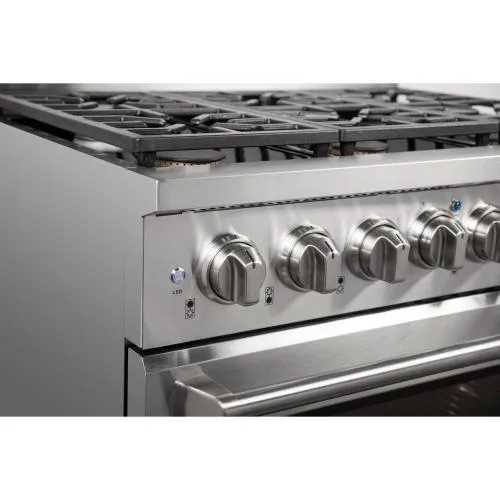 Nxr Ranges AKD3605LP 36-In. Culinary Series Professional Style Lp Gas And Electric Dual Fuel Range, Stainless Steel